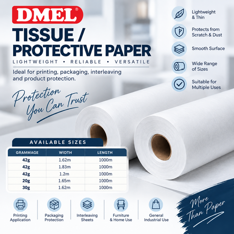 Tissue Protective Paper 42g 1.62m x 1000m (1 Roll)