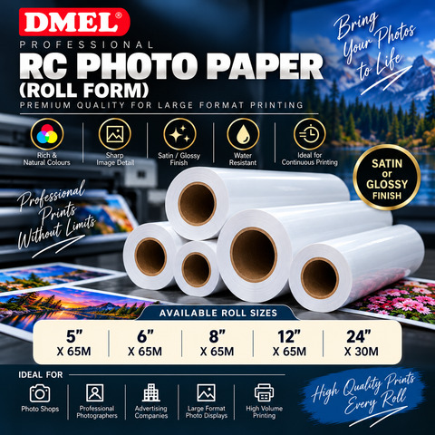 RC Photo Paper Satin/Glossy 240g (12" x 65m) | 2 ROLLS