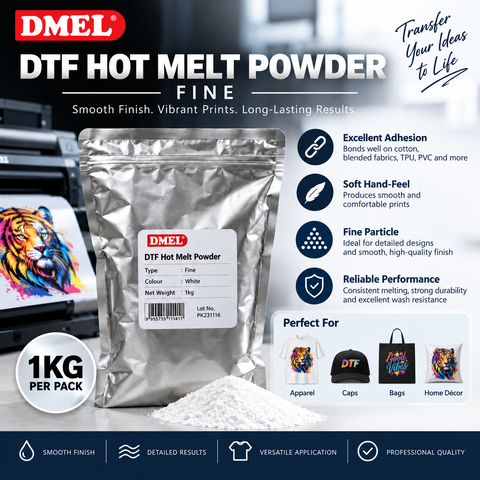 DTF Hot Melt Powder - Fine (1kg) | DMEL