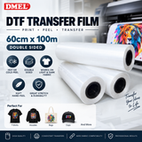 DTF (Direct To Film) Transfer Film 60cm x 100m - Double Sided, Hot Peel / Cool Peel